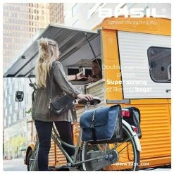 Sacoches Basil Bleues Imperméable 35l -Casques vélo Soldes Magasin basil forte double bicycle bag 35 liter blue black 5