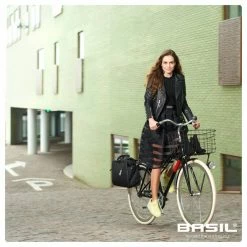 Sacoche Arrière Basil Imperméable 17l -Casques vélo Soldes Magasin basil noir business bicycle bag 17 liter black 6