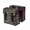 BASIL Sacoches Wanderlust Noir/Fleurs 35 L -Casques vélo Soldes Magasin basil wanderlust double bicycle bag 35 liter black