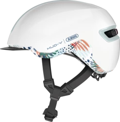 Abus Casque à Visière Design Et Réglable Hud Y (5 Modèles) -Casques vélo Soldes Magasin casque velo femme visiere original abus hud y flower white