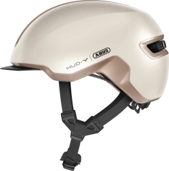 Abus Casque à Visière Design Et Réglable Hud Y (5 Modèles) -Casques vélo Soldes Magasin casque velo urbain beige abus hud y champagne gold