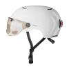 Cosmo Connected Casque Visière + Lumière Cosmo Fusion Pure -Casques vélo Soldes Magasin casque visiere avec lumiere integree blanc cosmo fusion pure