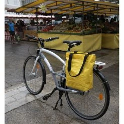 HAPO-G Sacoche Arrière Vélo Cabas Fixation Porte-bagages -Casques vélo Soldes Magasin sacoche arriere pp recycle fixation porte bagages jaune 3
