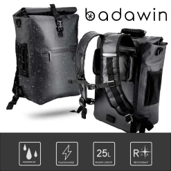 Badawin Sacoche Vélo + Sac à Dos étanche -Casques vélo Soldes Magasin sacoche badawin convertible sac a dos infos