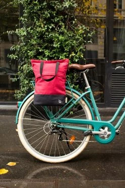 Badawin Sacoche Vélo Shopping & Quotidien -Casques vélo Soldes Magasin sacoche velo ville rouge porte bagage arriere sac a main