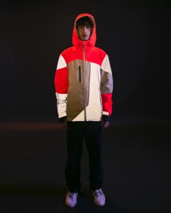 Veste Réversible Urban Circus RE POP -Casques vélo Soldes Magasin veste tres voyante velo urban circus repop beige orange fluo